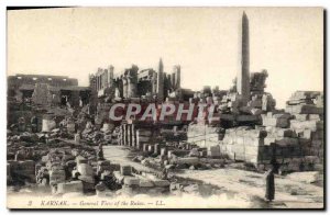 Postcard Ancient Egypt Karnak Egypt General view of the ruins