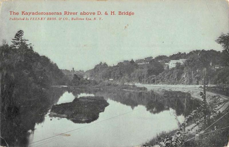 Ballston Spa New York Kayaderosseras River Antique Postcard K107475