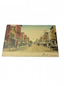 Postcard 1907 View of Main Street in Port Chester, NY.  L5