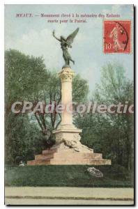 Old Postcard Meaux high monument to the memory of the Fatherland Children mor...