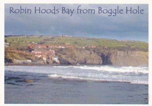 Robin Hoods Bay From Boggle Hole Sweet Shop Store Advertising Yorkshire Postcard