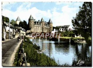 Modern Postcard Josselin Le Quai on L & # 39Oust And Chateau