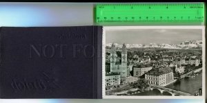 263708 Switzerland Zurich set of 10 Old photo postcard booklet