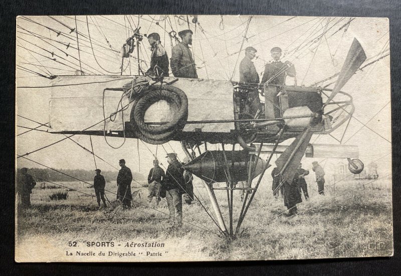 Mint France RPPC Postcard Early Aviation The Pod Of The Dirigible Patrie 