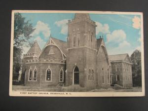 REIDSVILLE NC First Baptist Church c1910 Postcard