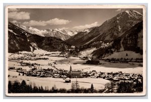 RPPC Birdseye VIew Oberstdorf Germany Allgäu Region Bavarian Alps Postcard P28