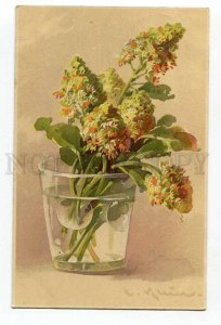 3051612 Flowers Glass by C. KLEIN old Meissner Buch 1448 RPPC