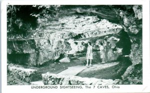 1940s Underground Sightseeing The 7 Caves U.S. Route 50 Ohio Postcard