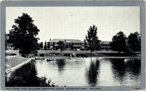 1940s Soldiers and Sailors Orphans Home Knightstown Indiana Postcard