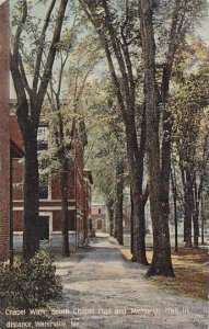 Maine Waterville Chapel Walk South Chapel Hall and Memorial Hall In Distance ...