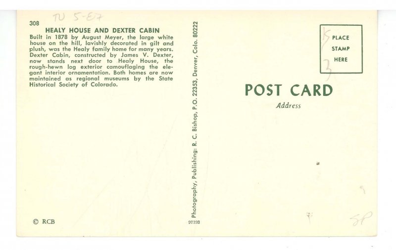 CO - Leadville. Healy House & Dexter Cabin