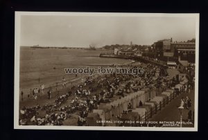 TQ3892 - Kent - View from Westbrook Bathing Pavilion Margate 1920/30s - postcard
