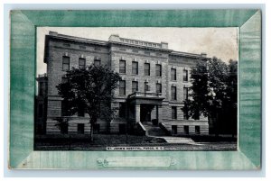 1911 St. John's Hospital Building Fargo Indiana IN Posted Antique Postcard