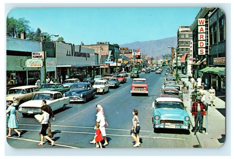 c1960's Lewiston Idaho ID Classic Cars Vintage Postcard 