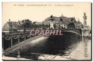 Postcard Old Paris Pont Alexandre III