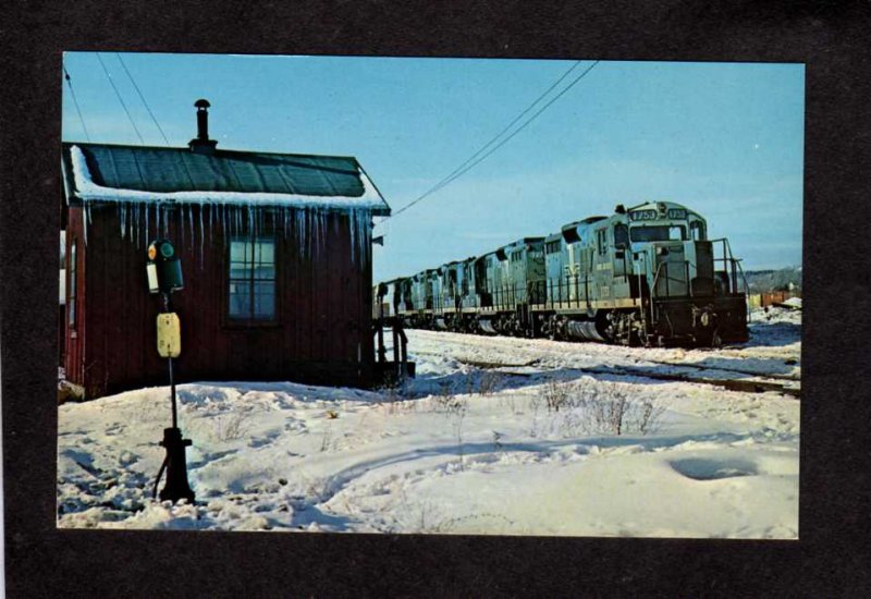 NY Boston & Maine Railroad Train Station Mechanicville New York Postcard