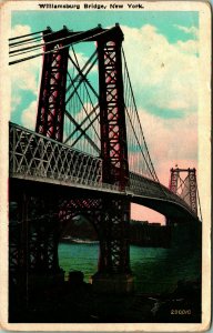 Williamsburg Bridge New York City NY NYC Postcard