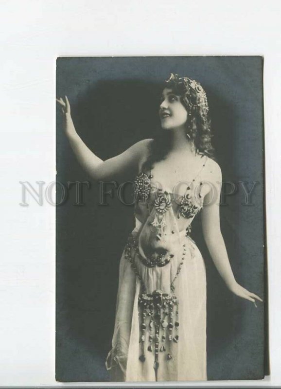 482287 Lina CAVALIERI Italian OPERA Singer BELLY DANCER Vintage PHOTO RUSSIA