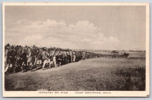 Infantry On Hike Camp Doniphan Lawton OK Oklahoma  UNP Postcard K2