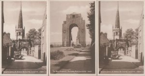 Ruperts Gate War Memorial Leicester 3x Mint Vintage Postcard s