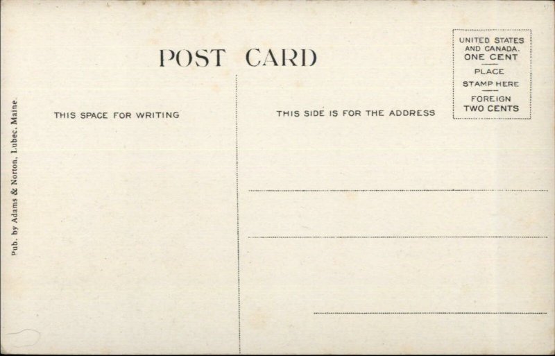 Lubec ME Home Church Harbor c1910 Postcard