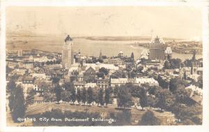 Quebec City Canada~Birds Eye View from Parliament Building~1946 RPPC Postcard