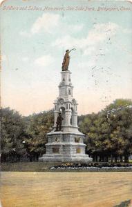 Soldier & Sailor Monument Sea Side Park Bridgeport Connecticut 1910 postcard