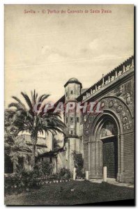 Old Postcard Sevilla El Portico del Convento de Santa Paula