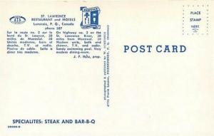 Canada, Quebec, Lanoraie, Saint Lawrence Restaurant and Motels, 1950s Cars