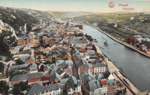 B107349 Belgium Dinant Panorama River Boat real photo