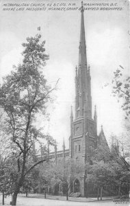 Washington DC Metropolitan Church Vintage Postcard AA110734