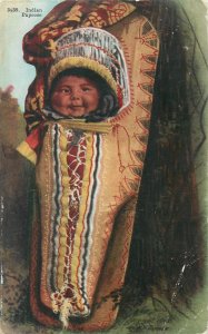 American native cherokee papoose child ethnic type postcard 