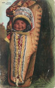 American native cherokee papoose child ethnic type postcard