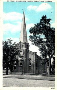 Carlinville, Illinois - St. Paul's Evangelical Church - c1920