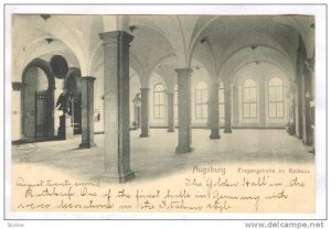 Interior, Eingangshalle Im Rathaus, Augsburg (Bavaria), Germany, 1900-1910s