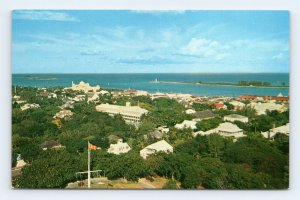 Aerial View of Downtown and Harbor Nassau Bahamas UNP Unused Chrome Postcard P7