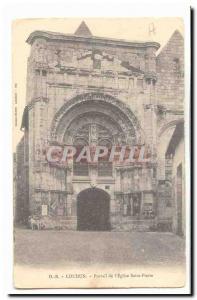 Loudun Old Postcard Portal & # 39eglise Saint Pierre