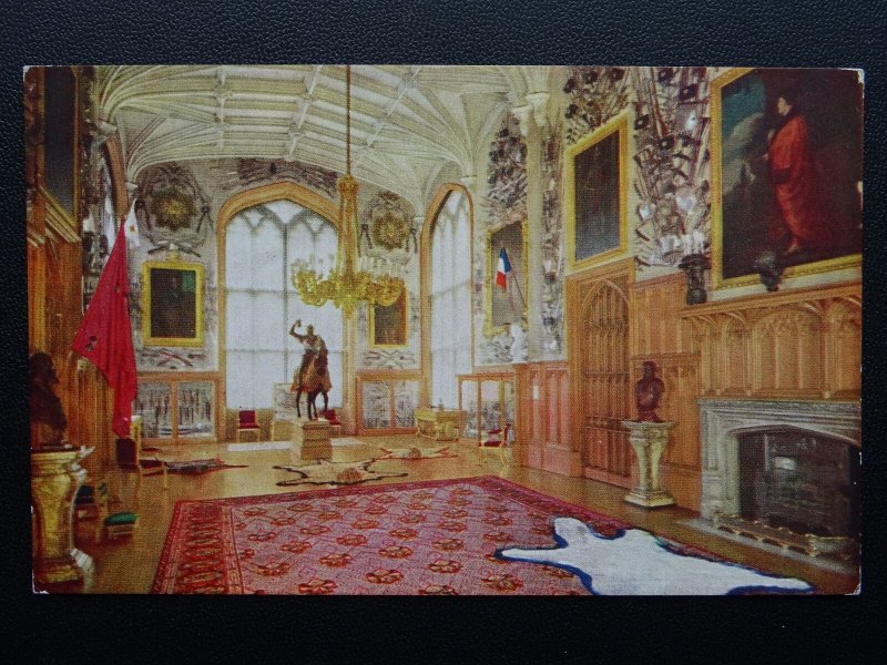 Guard Room WINDSOR CASTLE STATE APARTMENTS c1930s Postcard by Raphael Tuck