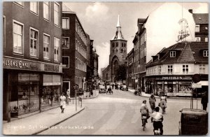 Odense Sct. Knuds Kirkestraede Kiosk Odense Denmark Street View Postcard