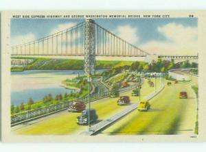 Unused Linen BRIDGE SCENE New York City NY HJ0150@