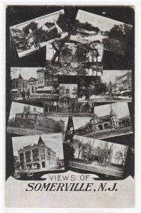 Somerville Multi View New Jersey 1908 postcard