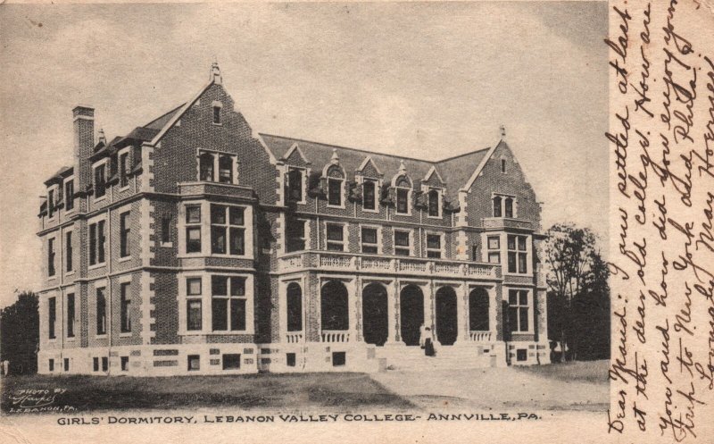 1906 Girl's Dormitory Lebanon Valley College Annville Penn. Posted Postcard