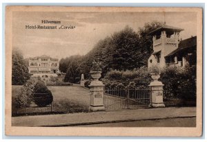 1921 Hilversum Hotel-Restaurant Corvin Netherlands Posted Antique Postcard 