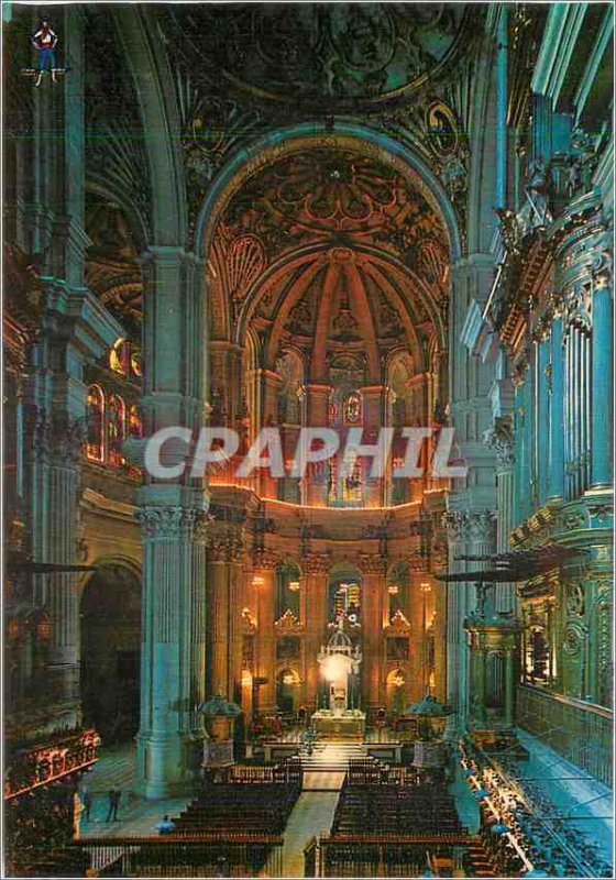 Postcard Modern Malaga Interior of the Cathedral