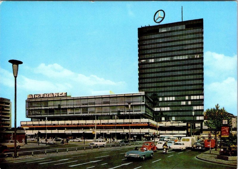 Berlin, Germany  EUROPA CENTER High Rise~Mercedes Benz Auto Emblem 4X6 Postcard