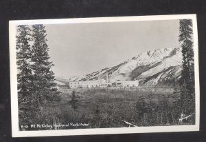 RPPC MOUNT MT. MCKINLEY NATIONAL PARK HOTEL ALASKA REAL PHOTO POSTCARD