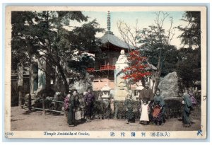 c1940's Scene at Temple Amidaike at Osaka Japan Unposted Antique Postcard