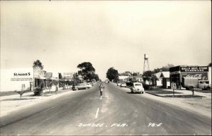 Dundee Florida FL Street Scene 98-E Real Photo Postcard