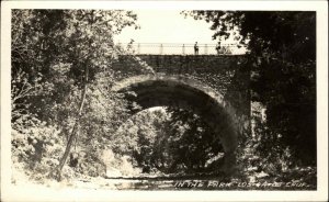 Los Gatos California CA Stone Bridge Arch Real Photo Vintage Postcard