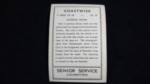 Senior Service Cigarette Card No 39 Coastwise Glorious Devon